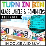 Turn In Bin Editable Labels