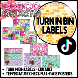 Turn In Bin Labels - Disco Daydream, Colorful Classroom Decor