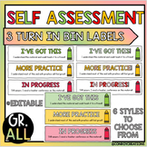 Turn In Bin Labels | Self-Assessment