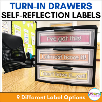 Preview of Turn In Drawer Labels (Sterilite Drawer Labels for Classroom Organization)