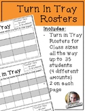 Turn In Tray Rosters | Classroom Organization 