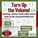 Turn Up the Volume - finding volume with cubes task cards 