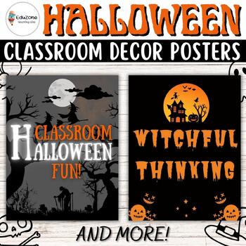 Preview of Turn Your Space into a Haunted Haven with Halloween Posters | Classroom Decor
