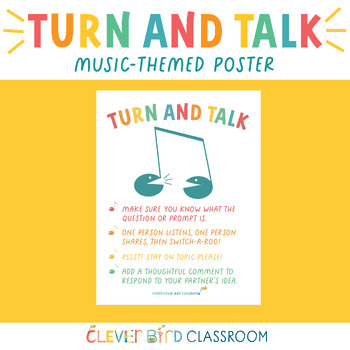 Preview of Turn and Talk Music-Themed Poster
