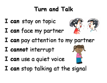 turn and talk poster