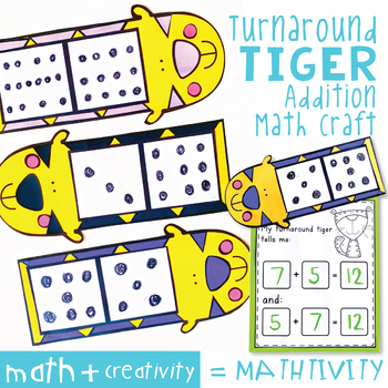 Preview of Turnaround Facts Addition Math Craft