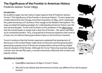 how does the turner thesis explain american history