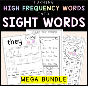 Preview of Turning High Frequency Words into Sight Words. Like heart words, but coded.