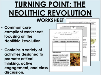Preview of Turning Point: The Neolithic Revolution worksheet - Global/World History