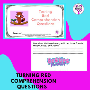 Preview of Turning Red Movie Comprehension Questions