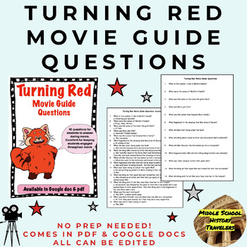 Preview of Turning Red Movie Guide Questions