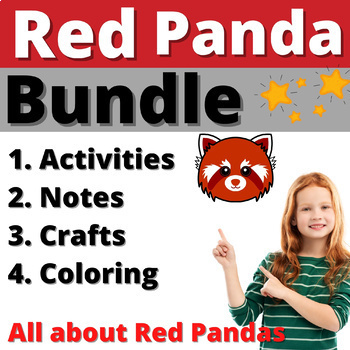 Preview of Red Pandas Activity Bundle AAPI Month Resources Class Learning Fun