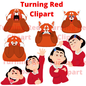Preview of Turning Red clipart