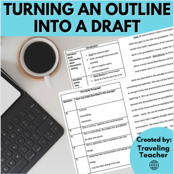 Preview of Turning an Outline into a Draft - ELA Test Prep, Writing Skills