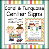 Turquoise and Coral Center Signs
