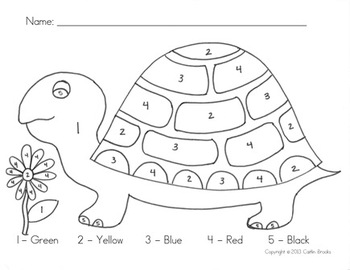 Preview of Turtle Color by Number