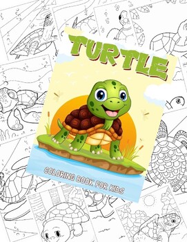 Preview of Turtle Coloring Pages (PDF Printables)