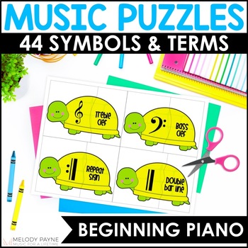 Piano Key Puzzles Beginning Piano Game for Piano Lessons - Melody Payne -  Music for a Lifetime