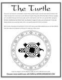 Turtle Native American Design - Free Coloring Page