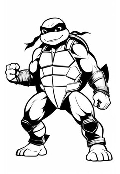 Turtle Ninja Coloring Pages | Ninja Turtle Coloring Sheet Vol12