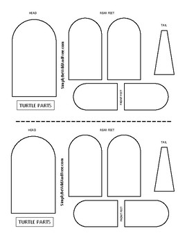 Turtle Plate Craft Printable Parts Download | TpT