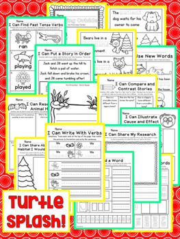 distance learning turtle splash kindergarten no prep