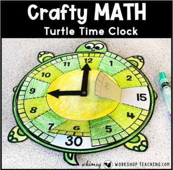 Preview of Turtle Time Clocks Math Craft | Art Crafts Activities Projects First Grade