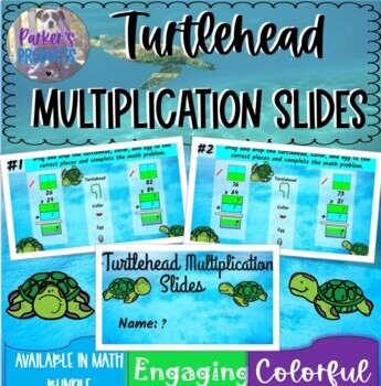 Preview of Turtlehead Multiplication Google Slides Practice #1