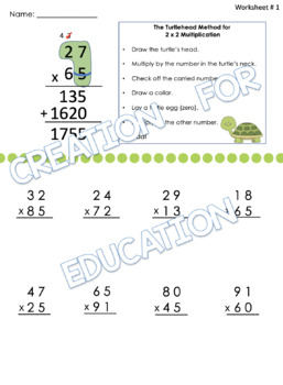 Turtlehead Strategy - Multi-digit Multiplication by Creation For Education