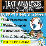 Turtles All the Way Down  | Citing Text Evidence Essay Writing | Print & Digital