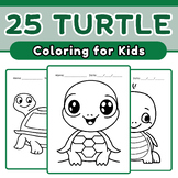 Turtles Coloring 25 Page, Sheet of Turtles Clipart, Colori