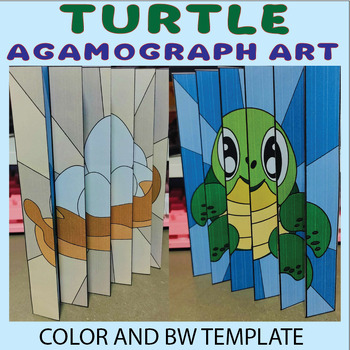 Preview of Turtles Day Crafts Ahamograph Art Animals Safari Ocean Amphibian Activities