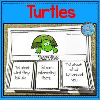 Preview of Turtles Writing Kindergarten First Second Grade ESL