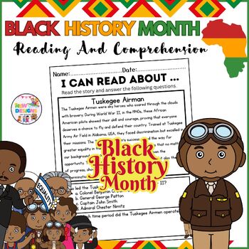 Preview of Tuskegee Airman / Reading and Comprehension / Black History Month