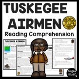Tuskegee Airmen Reading Comprehension Worksheet World War 
