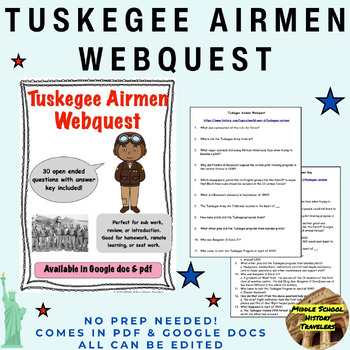 Preview of Tuskegee Airmen Webquest