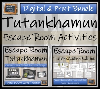 Preview of Tutankhamun Escape Room Bundle | BOOM Cards™ Digital & Print Versions