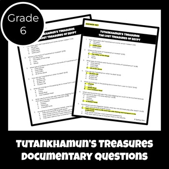 Preview of Tutankhamun's Treasures Documentary Questions