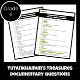 Tutankhamun's Treasures Documentary Questions
