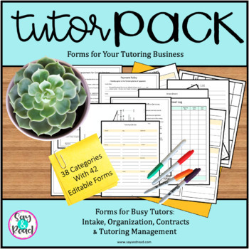 Preview of Tutor Forms: Tutoring Forms For Your Private Tutoring Business