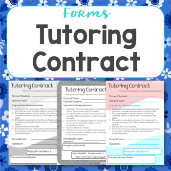 Preview of Tutoring Contract - Ready to use!