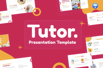 Preview of Tutor colorful education keynote template | Schedule Template | EDITABLE