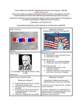 Preview of Tutorial - What Is an American? Evaluating the Structure of an Argument - Pt 2
