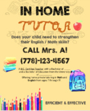 Tutoring Advertisement - Editable!