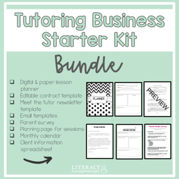 Preview of Tutoring Business Starter Kit Bundle