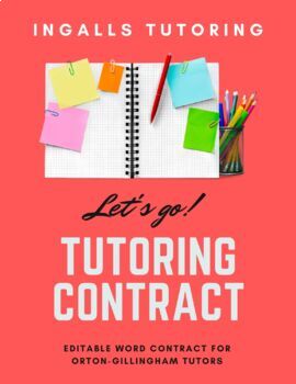 Preview of Orton-Gillingham Tutoring Contract