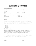 Tutoring Contract