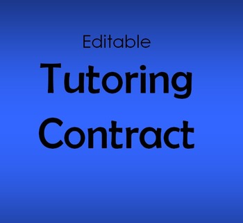 Preview of Tutoring Contract