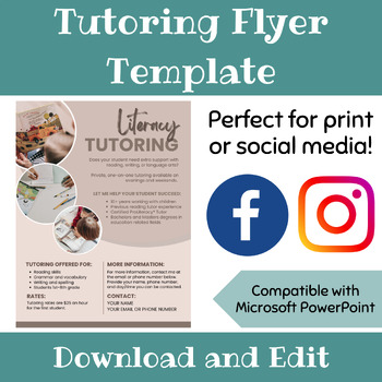 Preview of Tutoring Flyer Template | Download and Edit