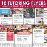 Tutoring Flyer Templates - 10 Digital Posters (B)